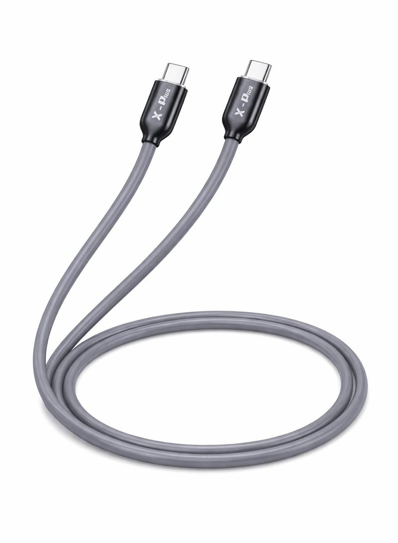اكس - بلس كابل شحن سريع وبيانات USB-C إلى USB-C بقوة 5 أمبير بطول 1 متر – يدعم الشحن السريع ونقل البيانات - Image 1